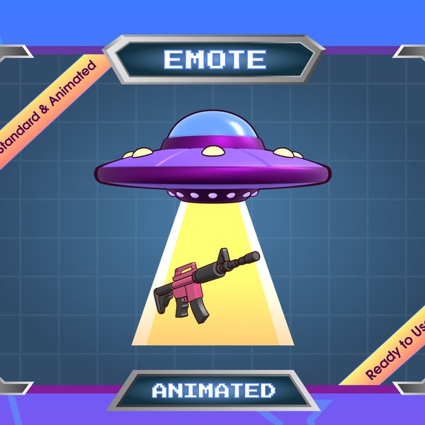 Animated Emote - Twitch Emote - Discord Emote - Stealing UFO