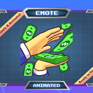 Emote for Streamer | Static Emote | Animated Emote | Twitch Emote | Discord Emote | Animated Money Hand Donation