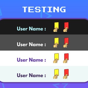 Animated Emote for Streamer Twitch Emote Discord Emote Yellow Card Red ...