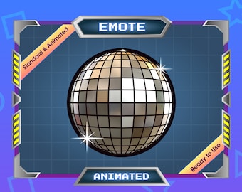 Chrome Disco Ball Animated Emote & Alert for Twitch/Discord Stream (Digital File)