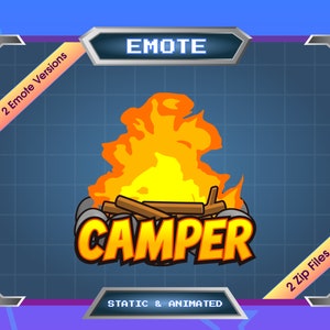 Emote for Streamer | Static Emote | Animated Emote | Twitch Emote | Discord Emote | CAMPER