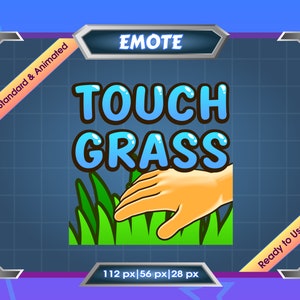 Touch Grass Meme Vinyl Gloss Sticker 