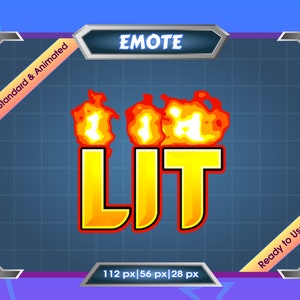 LIT Animiertes Emote für Twitch und Discord (Digitaler Download)