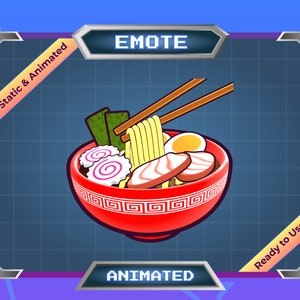 Ramen Bowl - Animated Emote - Static Emote - Twitch Emote - Discord Emote