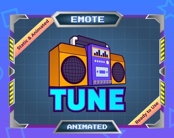 Radio Tune Animated Emote for Twitch/Discord (Digital File)