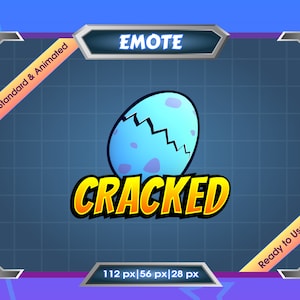Cracked Egg - Animated Emote - Twitch Emote - Discord Emote - Kick Emote