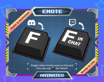 Emote for Streamer | Static Emote | Animated Emote | Discord Emote | Press F Keyboard | F Button