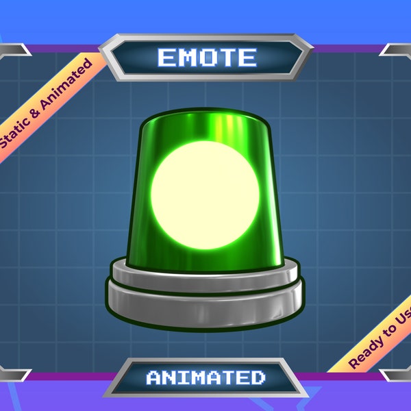 Grüne Sirene - Pinke Sirene - Animiertes Emote - Statisches Emote - zucken Emote - Discord Emote