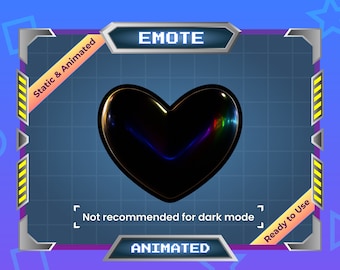 Animated Emote - Twitch Emote - Discord Emote - Black Heart