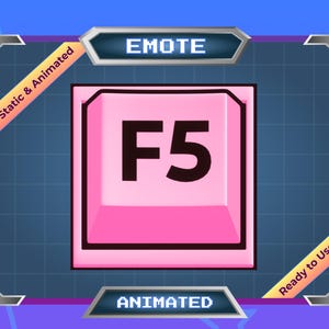 Pink F5 Key Animated Emote for Twitch and Discord