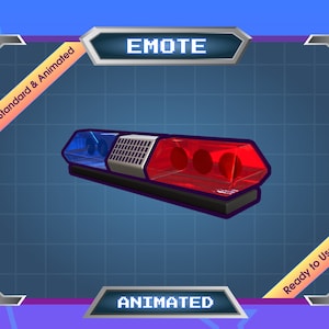 Animated Emote - Twitch Emote - Discord Emote - Police Siren