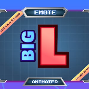 ビッグ L - アニメーション エモート - 静的エモート - Twitch エモート - Discord エモート