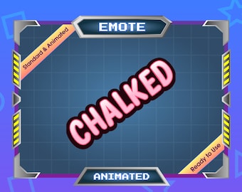 Emote animado con tiza para Twitch, Discord y Kick (archivo digital)