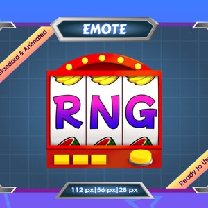 Animated Emote for Streamer - Animated Twitch Emote - Discord Emote - RNG Slot Machine