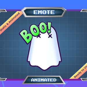 Animated Emote - Static Emote - Twitch Emote - Discord Emote - Ghost - BOO!