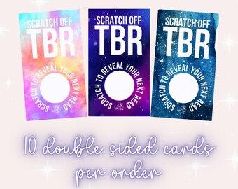 TBR Scratch Off Card, BookTok, Bookstagram, Reader, Quick Ship, Surprise Book, Book Gift, To Be Read, Whats Next, 10 Cards Per Order