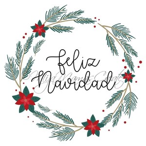Feliz Navidad Wreath SVG