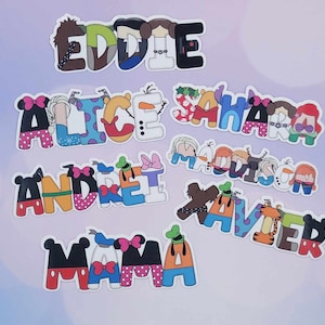 Personalized Character Name Sticker, Custom Stickers