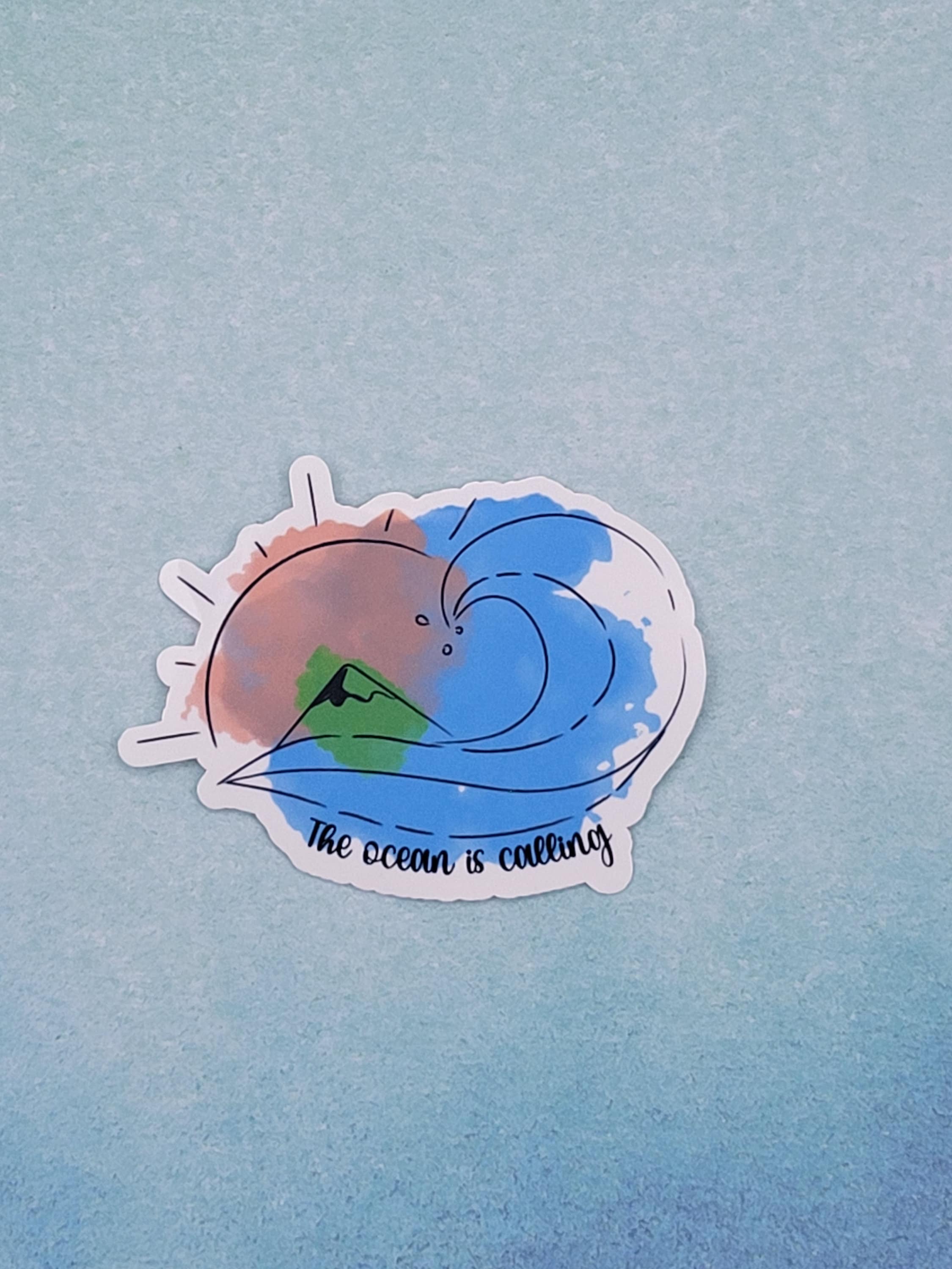 The Ocean is Calling Sticker - Etsy