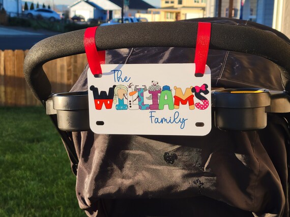Personalized Stroller Sign Amusement Park Sign Quick Ship