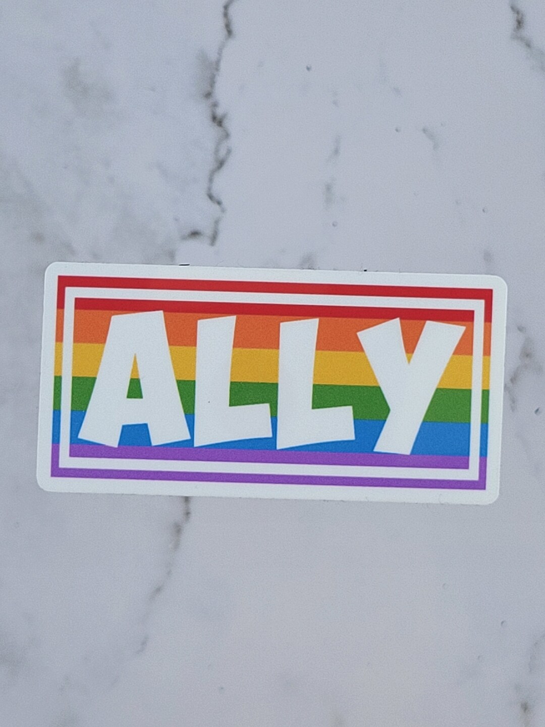 Ally, Rainbow Pride Sticker - Etsy