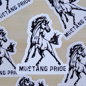 Mustang Pride Sticker, School Mascot