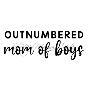 Outnumbered Mom of Boys SVG
