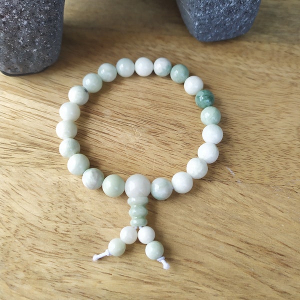 Bracelet meditation en perle de jade naturelle