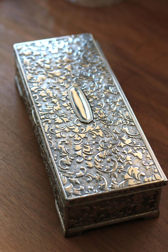 Godinger Japanese Silver-plated Jewelry Box, Vintage Elegance and