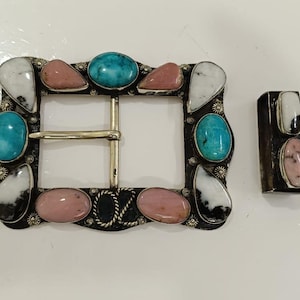 Belt Buckle With Gem Stones - Etsy display picture 1