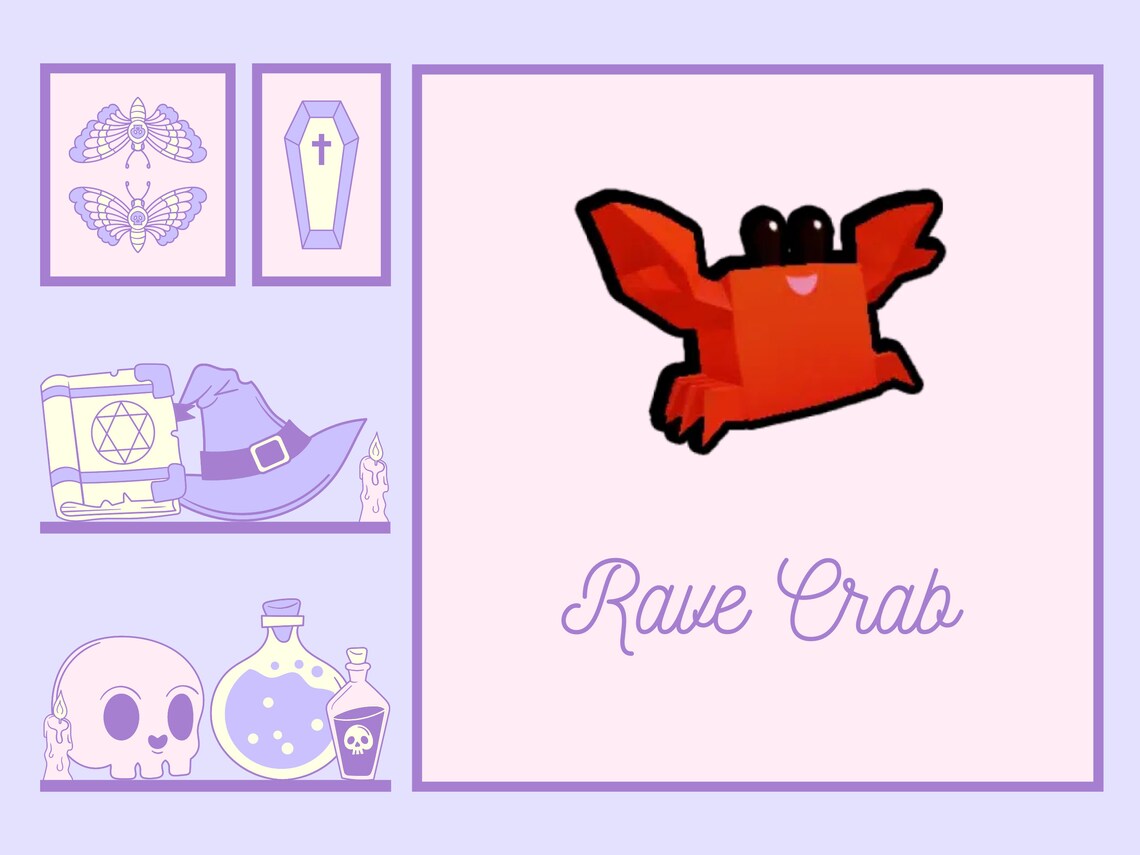 Pet Simulator X Pet Sim X Rave Crab Exclusive Etsy Australia