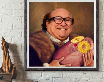 Danny Devito and rum ham, always sunny, regal painting - art print