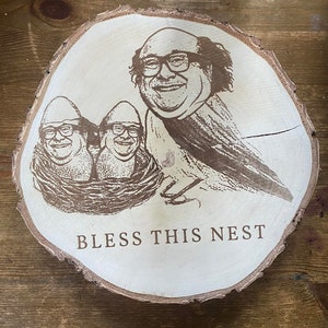 Danny Devito - Bless this nest wooden sign