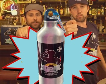 Fight milk drink bottle - water bottle 600ml, silver, always sunny in philadelphia