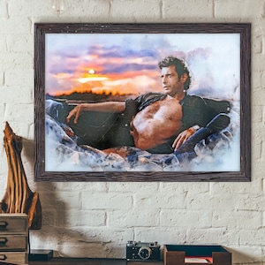Jeff Goldblum- Chaos theory - jurassic park - Oil painting style - art print