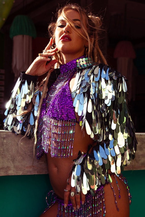 Sequin Jacket Festival Silver Space 