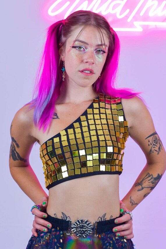 sequin top rave