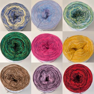 4-ply (1.60 EUR/100 m) gradient yarn, bobble yarn, wool, crochet, knitting, melange