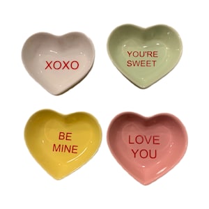 Conversation Hearts Small Trinket Dish - 6 Colors Now Available