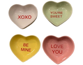 Conversation Hearts Small Trinket Dish - 6 Colors Now Available