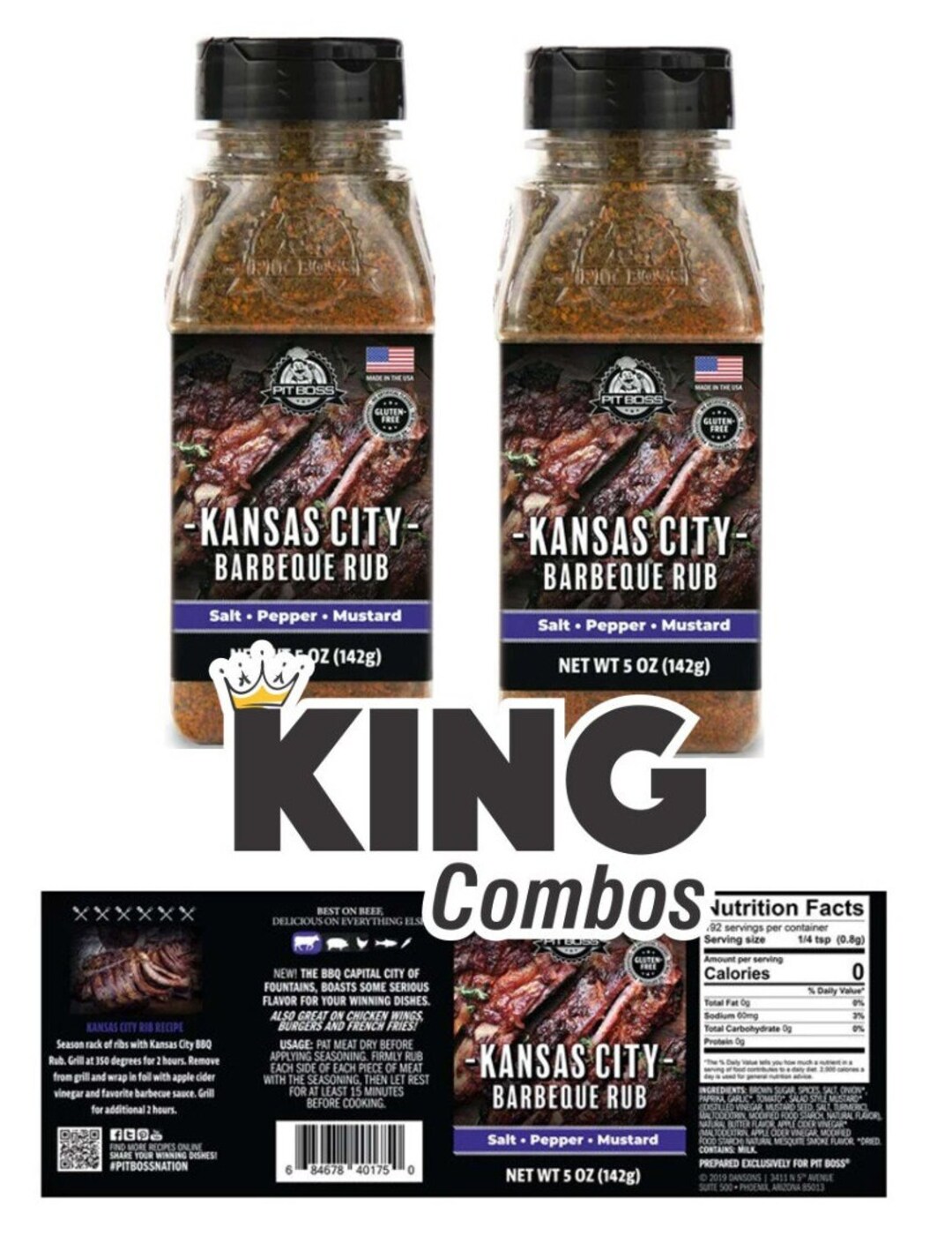 Pit Boss Grill Seasoning & Rub Kansas City Rub 5.0 0z Pack of 2 Etsy