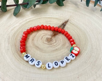 Teacher Bracelets -Teacher Appreciation Gift -School Opening Gift  -Custom Bracelets - Minimalist - stackable Bracelet