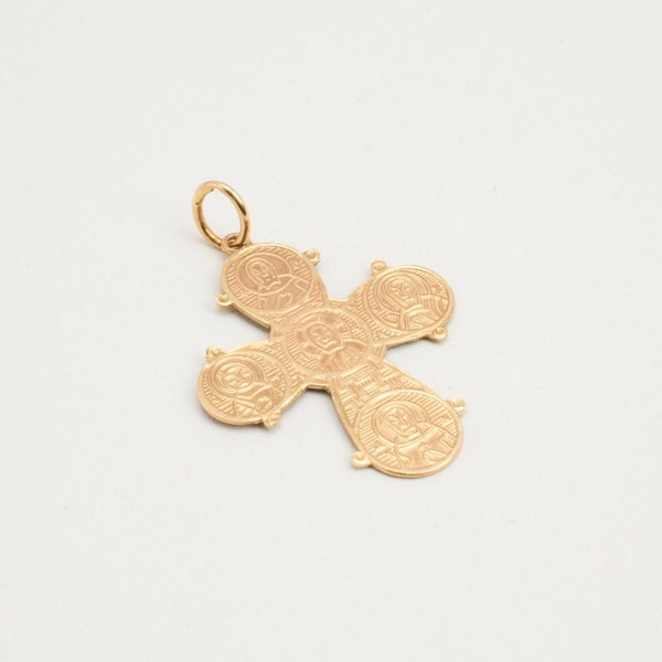 Pendant in 8K Gold, 1.22 inches | Vintage Solid Gold | Premium Real Gold Estate | Nordic Jewelry