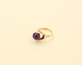 Ring with amethyst in 14K Gold size 8 - 8 | Solid Gold | Fine Jewelry | Danish Jewelry