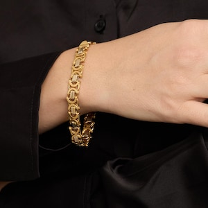 Bracelet in 18K Gold and white gold, 7.48 inches | Vintage Solid Gold