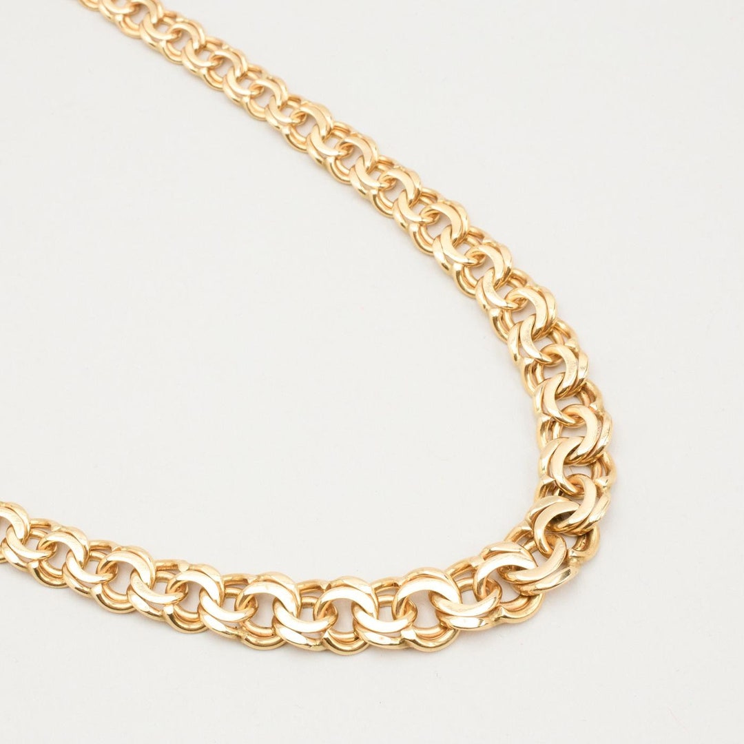 Collana Catana Oro Giallo 14k – 16 Pollici Spessore 2,3 Mm – Stile Cavo - Foto 2