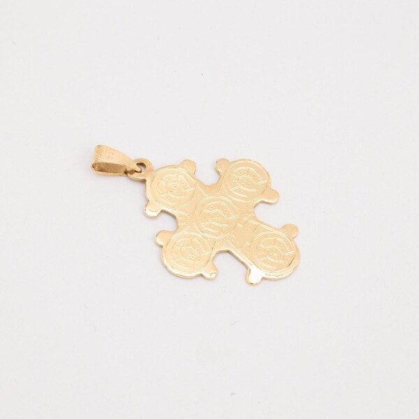 Pendant in 14K Gold, 0.98 inches | Vintage Solid Gold | Minimalistic Gold Jewelry | Danish Jewelry