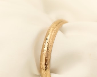 Bangle in 14K Gold, 2.36 inches | Vintage Solid Gold | Quality Fine Estate Jewelry | Danish Jewelry