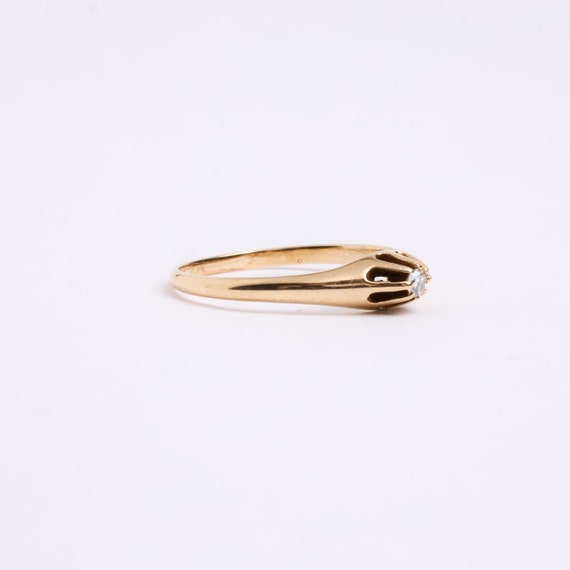 Ring with diamond (0.03 ct) in 14K Gold size 8 | … - image 3