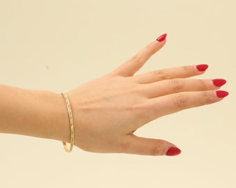 Bangle in 18K Gold, 2.44 inches | Real Genuine Gold | Quality Fine Jewelry | Nordic Jewelry